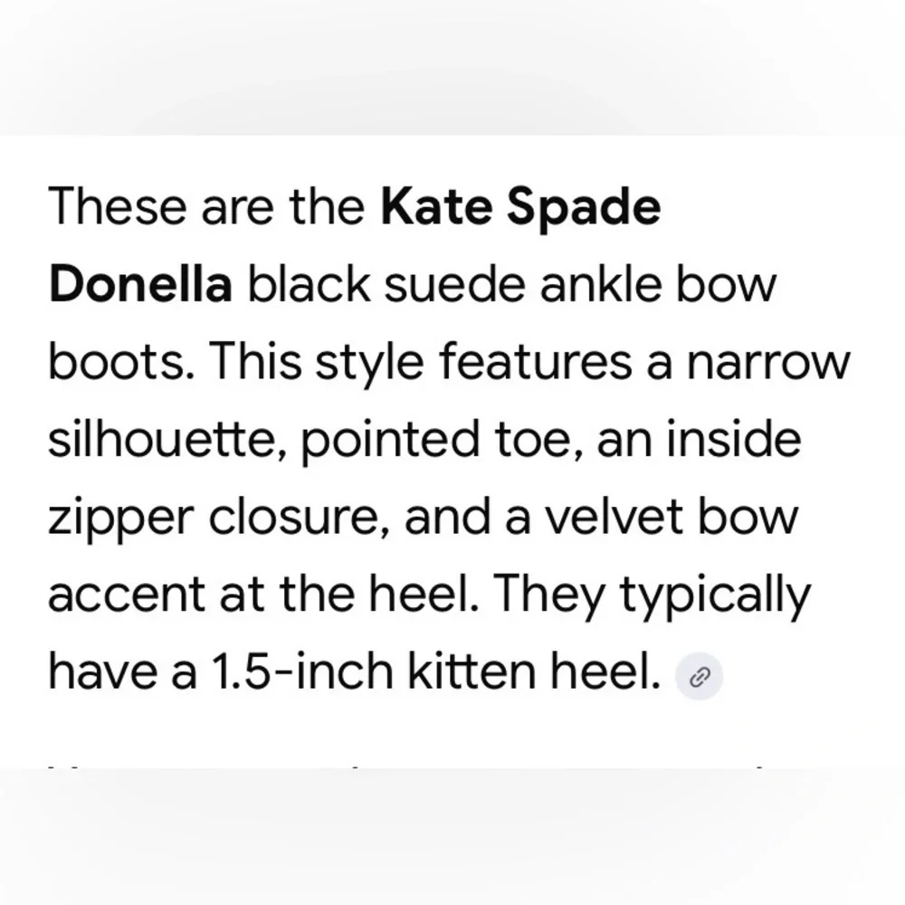 Kate Spade Women’s Black Suede Ankle Kitten Heel Donella Boot New Size 7.5 scuff